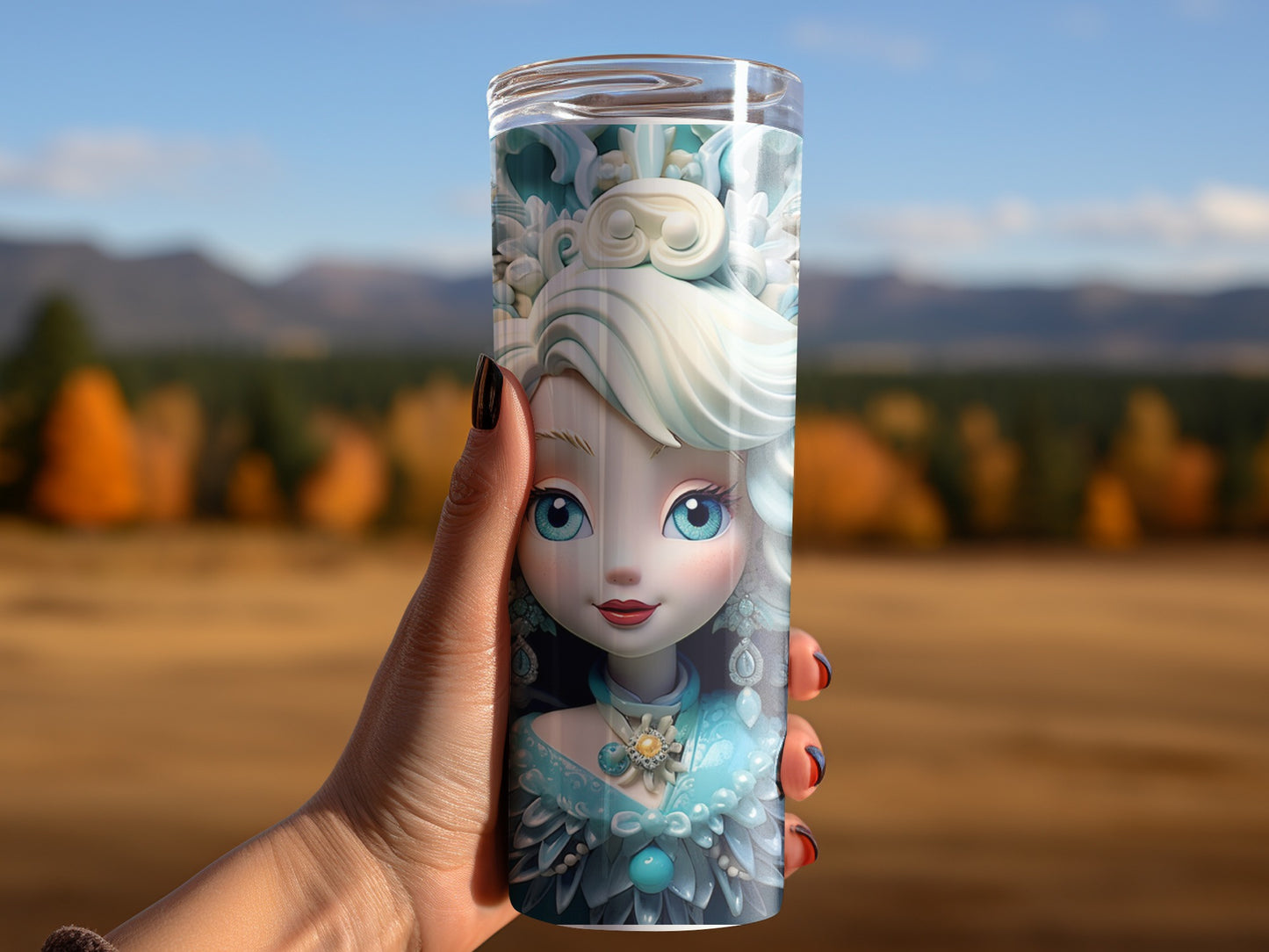 Fantasy Princess Tumbler with Magical Artwork Design