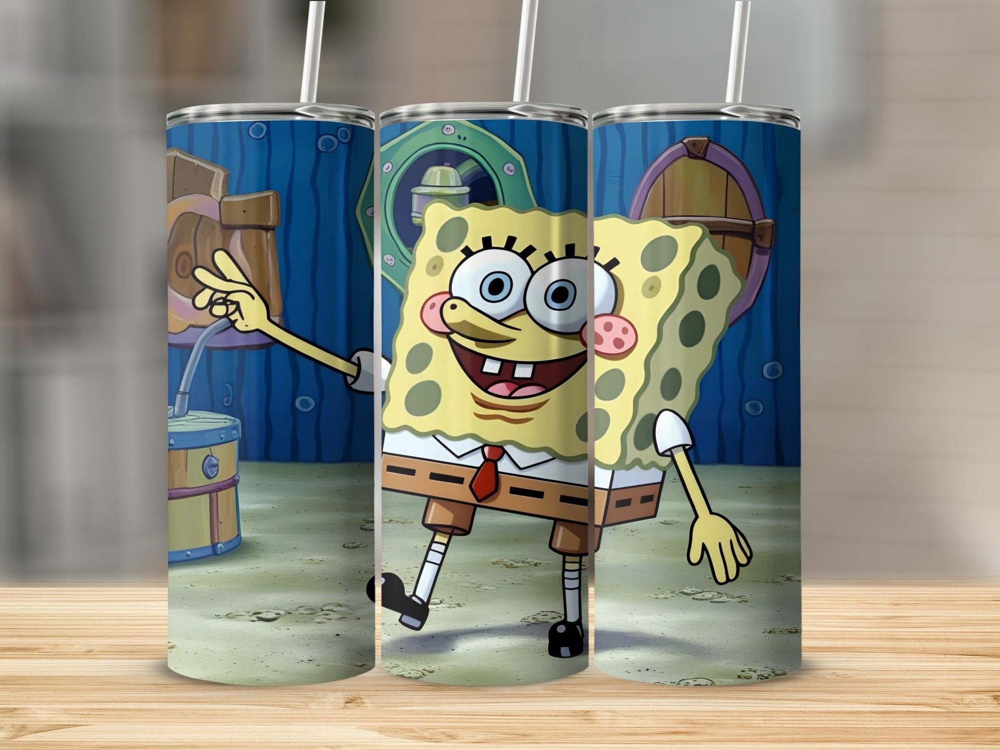SpongeBob SquarePants character in his usual attire, standing in Bikini Bottom.