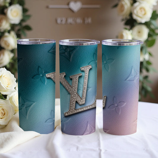 Elegant Gradient Monogram Insulated Tumblers