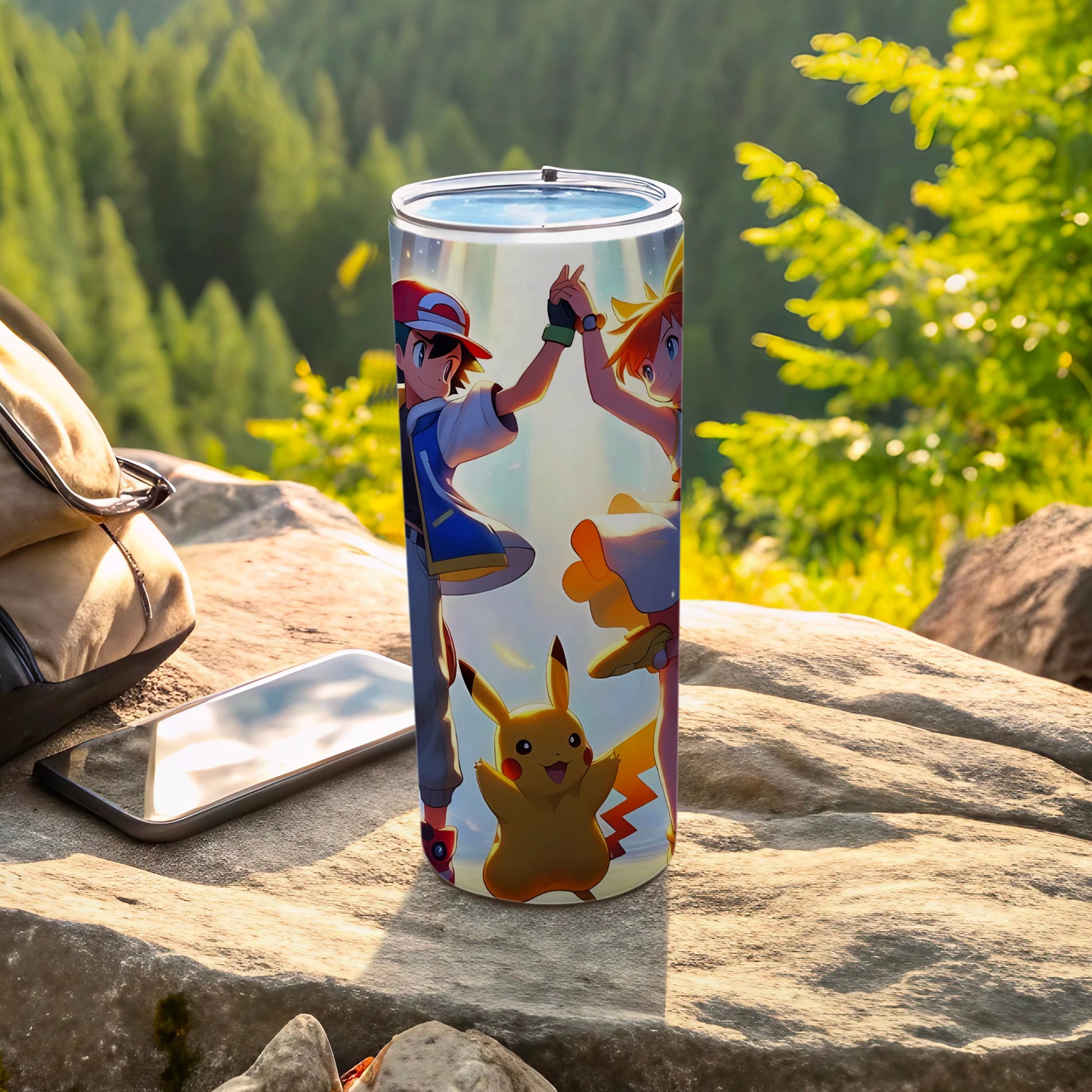 Ash Misty and Pikachu Adventure Tumbler Cup