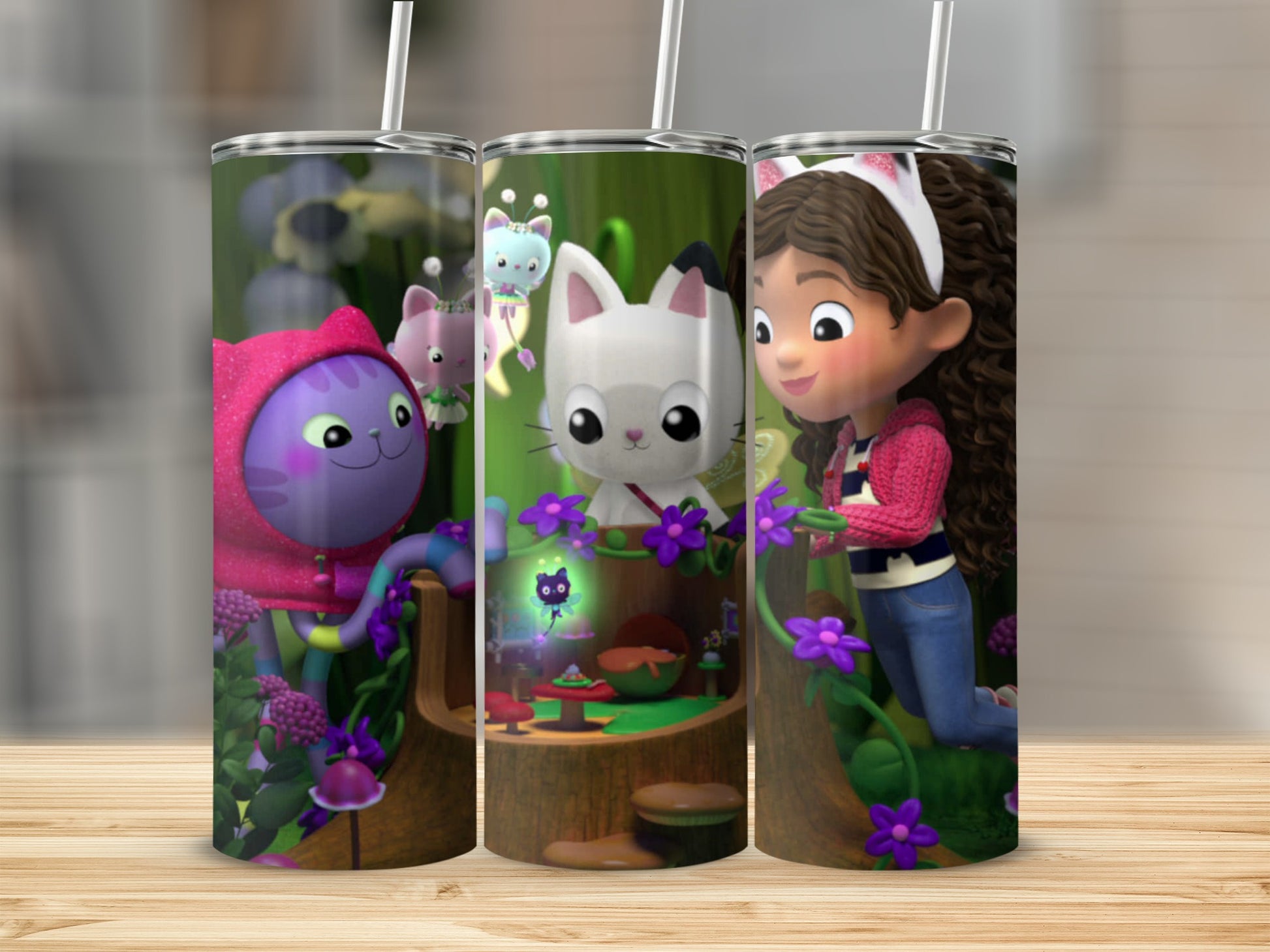 Animated Characters Design Decorative Tumblers Set