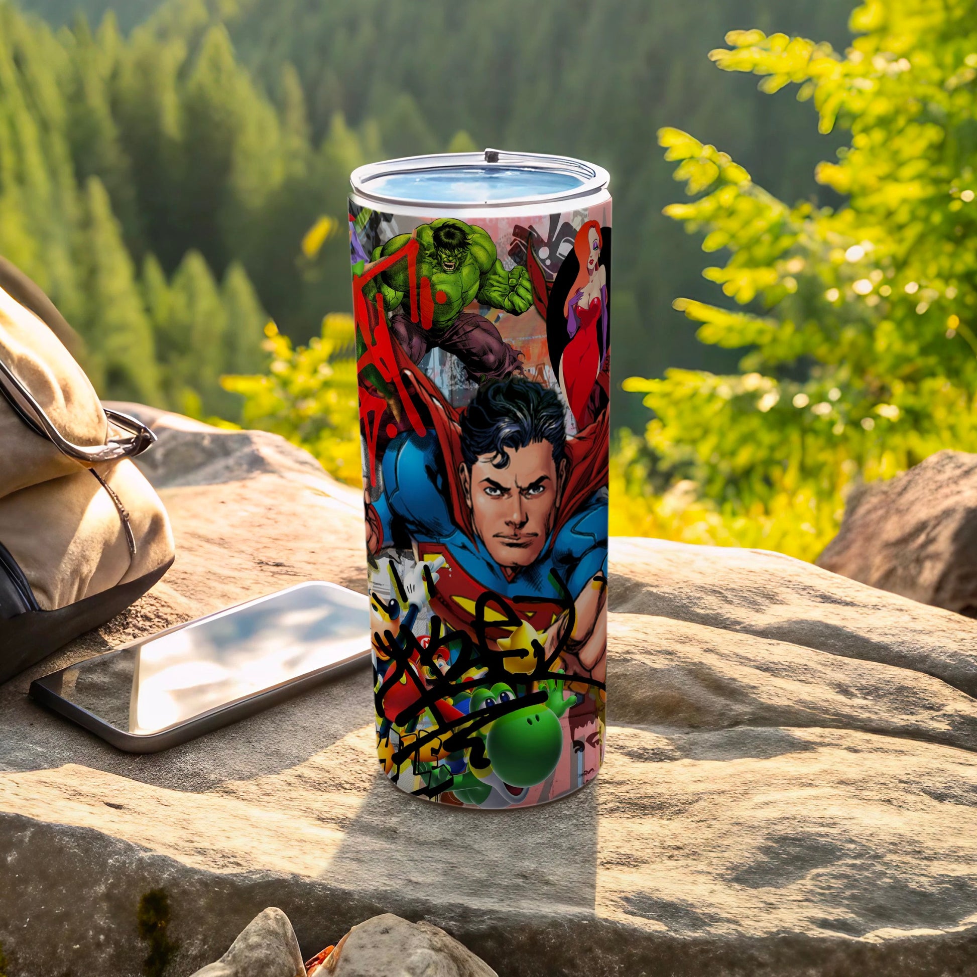 Comic Gaming Heroes Pop Culture Graffiti Tumbler product type