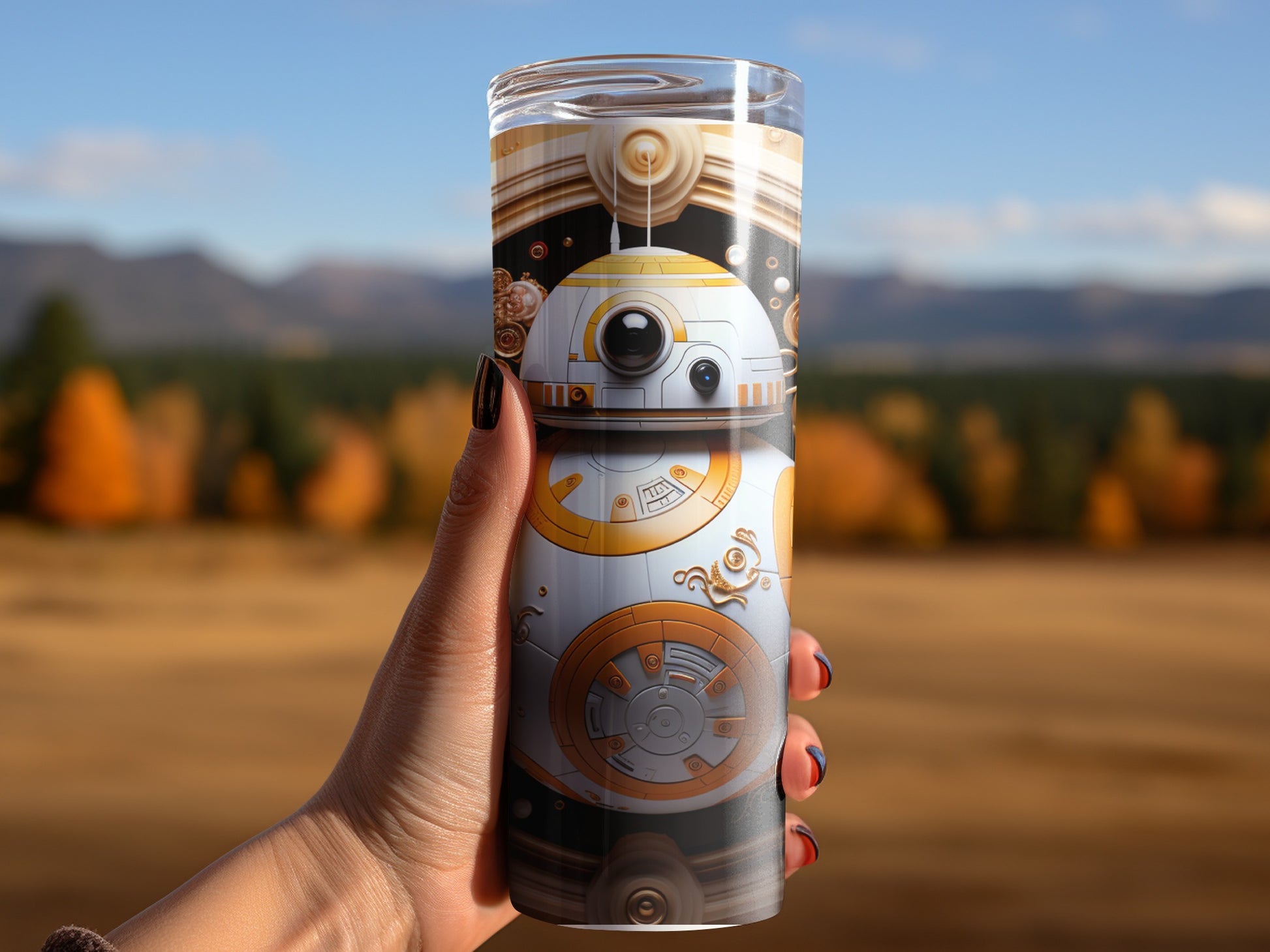 Detailed Sci-Fi Robot Design Insulated Tumbler