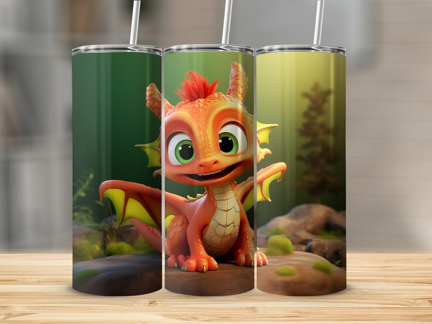 Cute Colorful Dragon Design Tall Tumbler