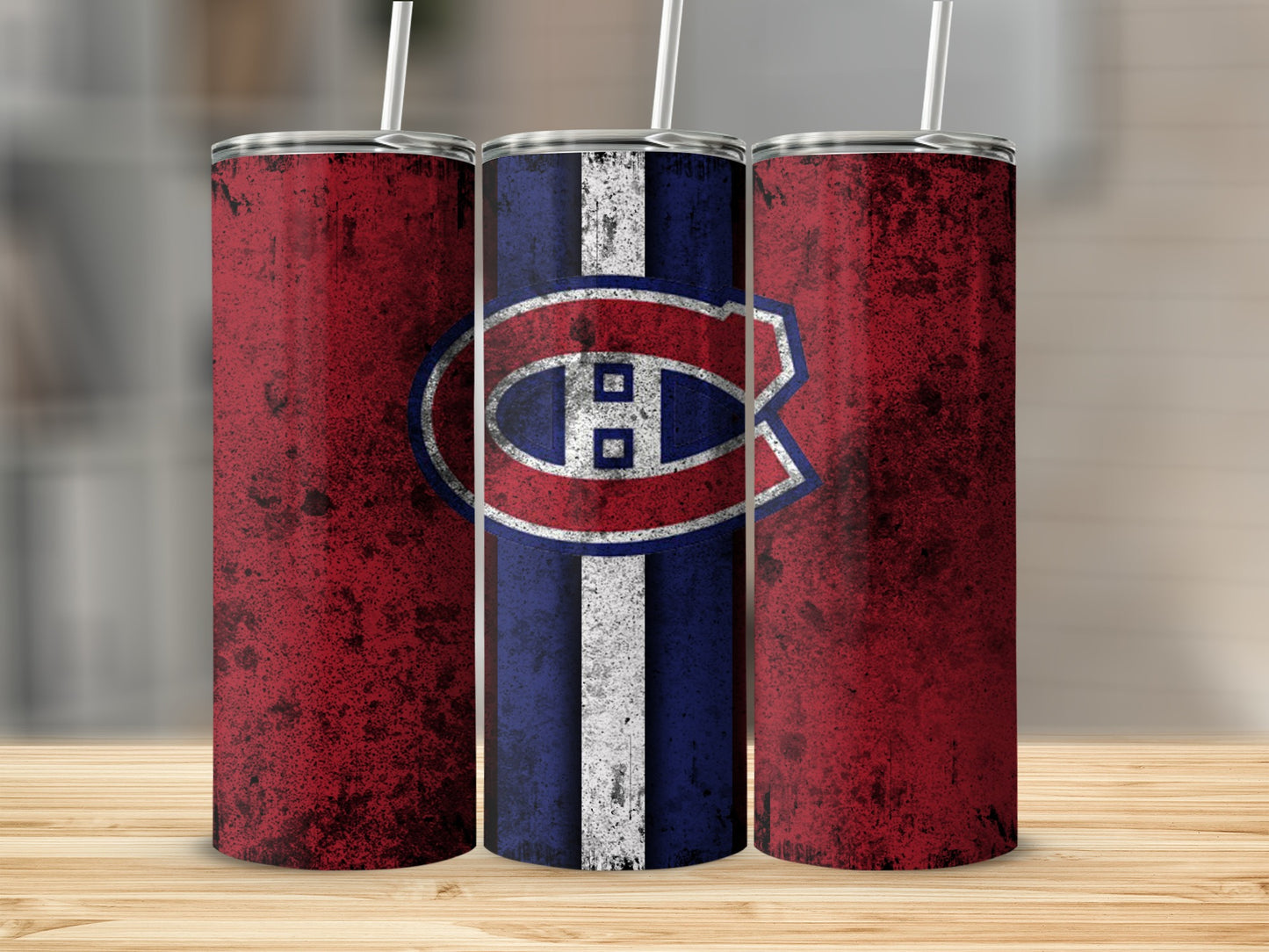 Distressed Montreal Hockey Team Logo Tumbler