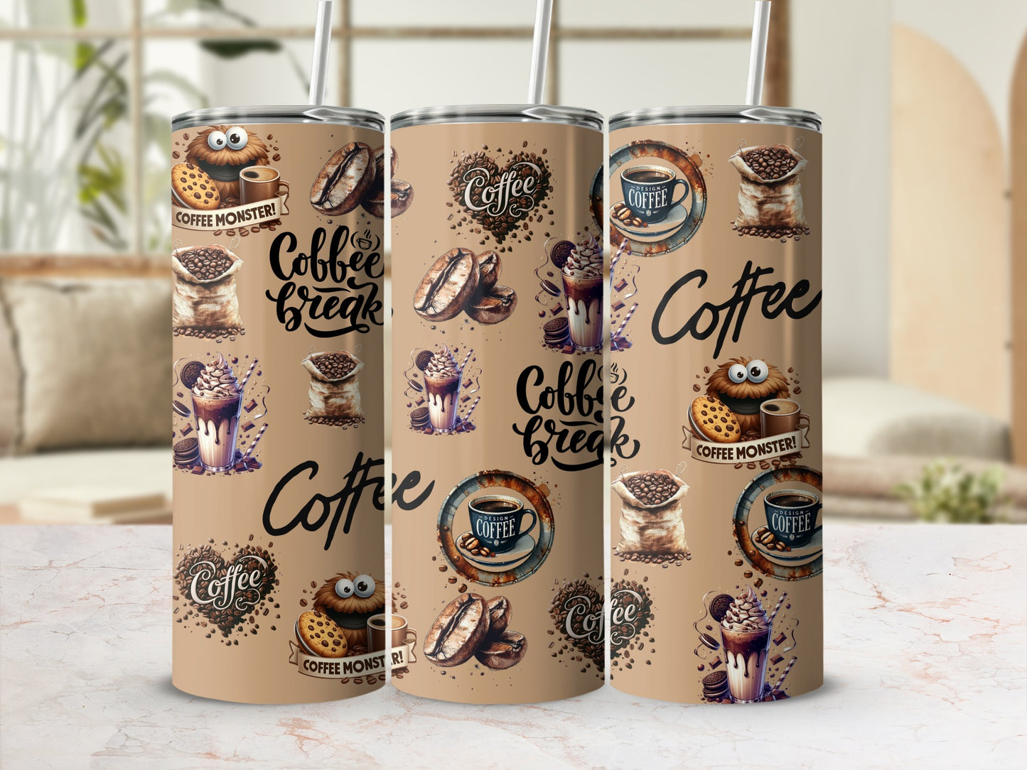 Coffee Break Theme Design Insulated Tumbler Product