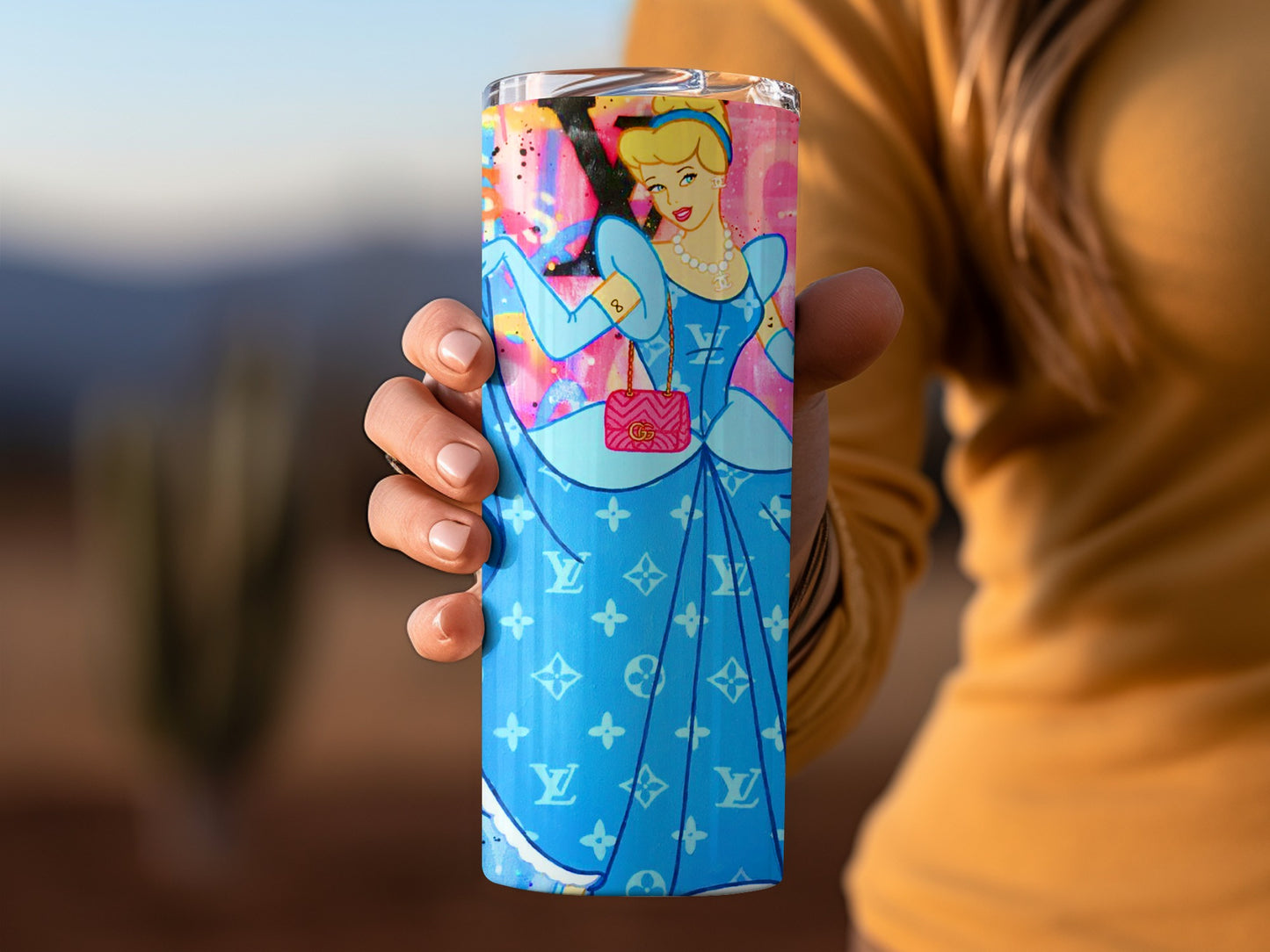 Colorful Cinderella Tumbler with Modern Design