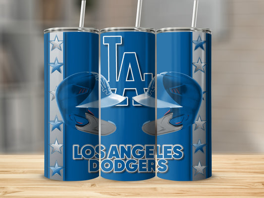 Los Angeles Dodgers Baseball Helmets Blue Themed Tumblers