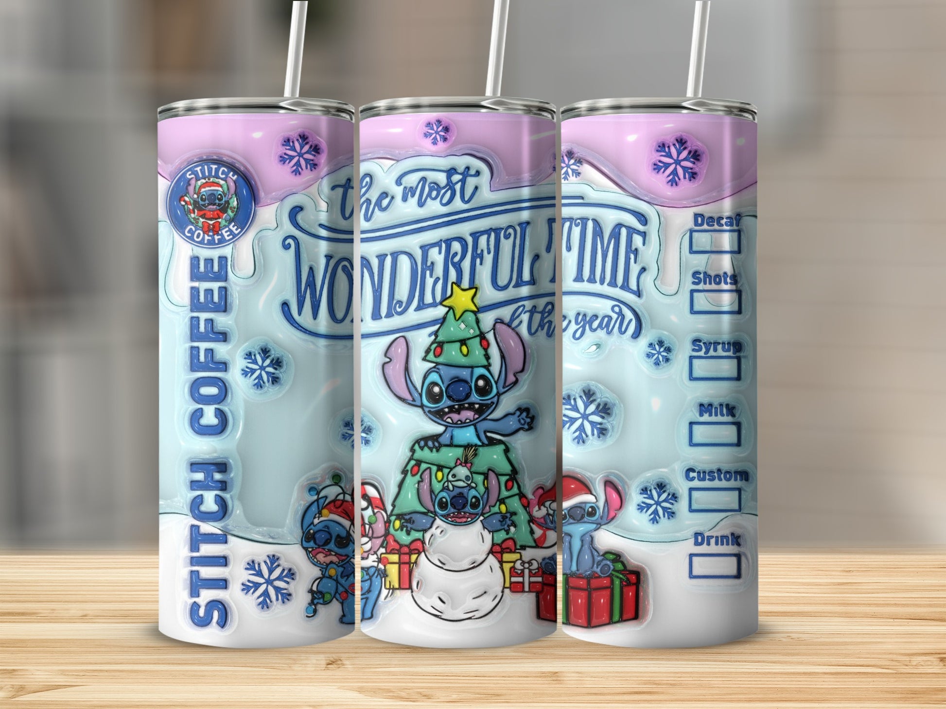 Stitch Coffee The Most Wonderful Time Tumblers