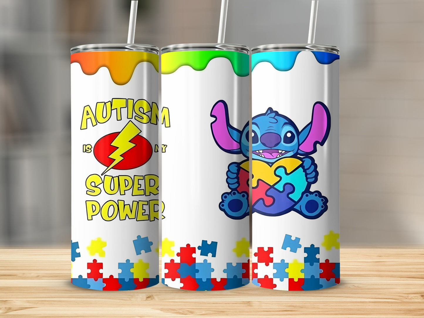Autism Awareness Super Power Tumbler