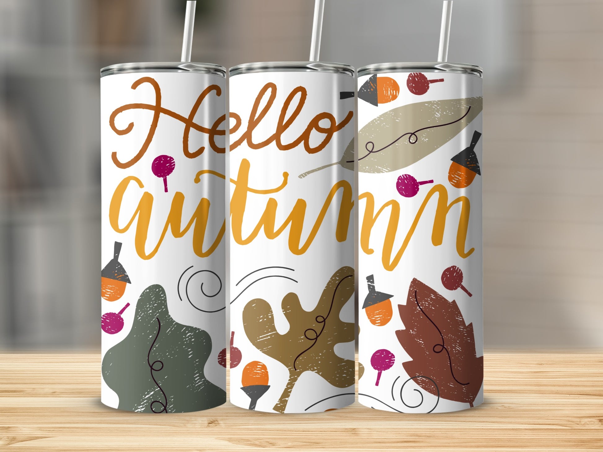 Hello Autumn Design Insulated Tumbler product