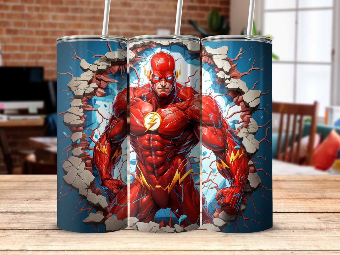 Flash Breaking Through Wall Design Tumblers