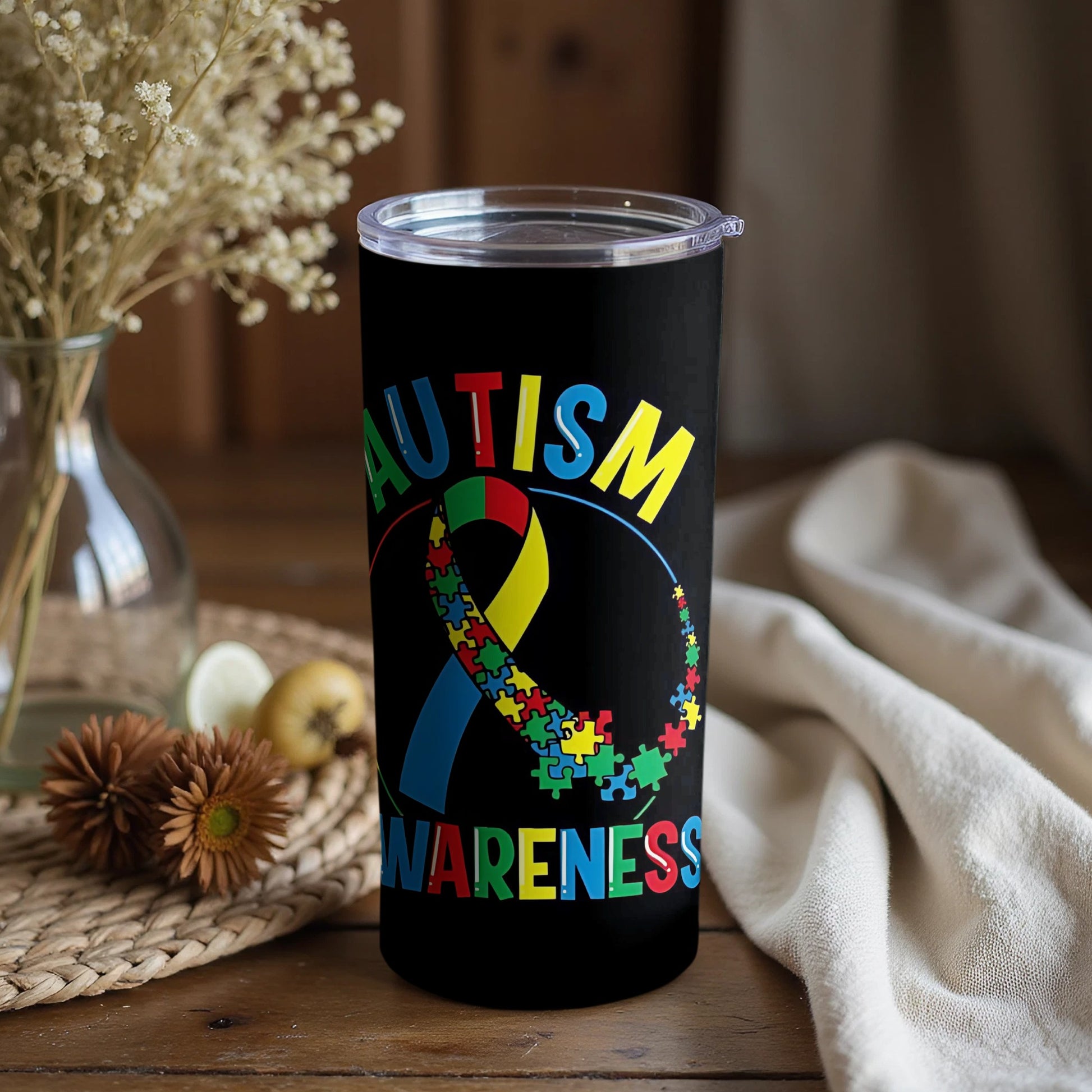 Colorful Autism Awareness Design Tumbler product