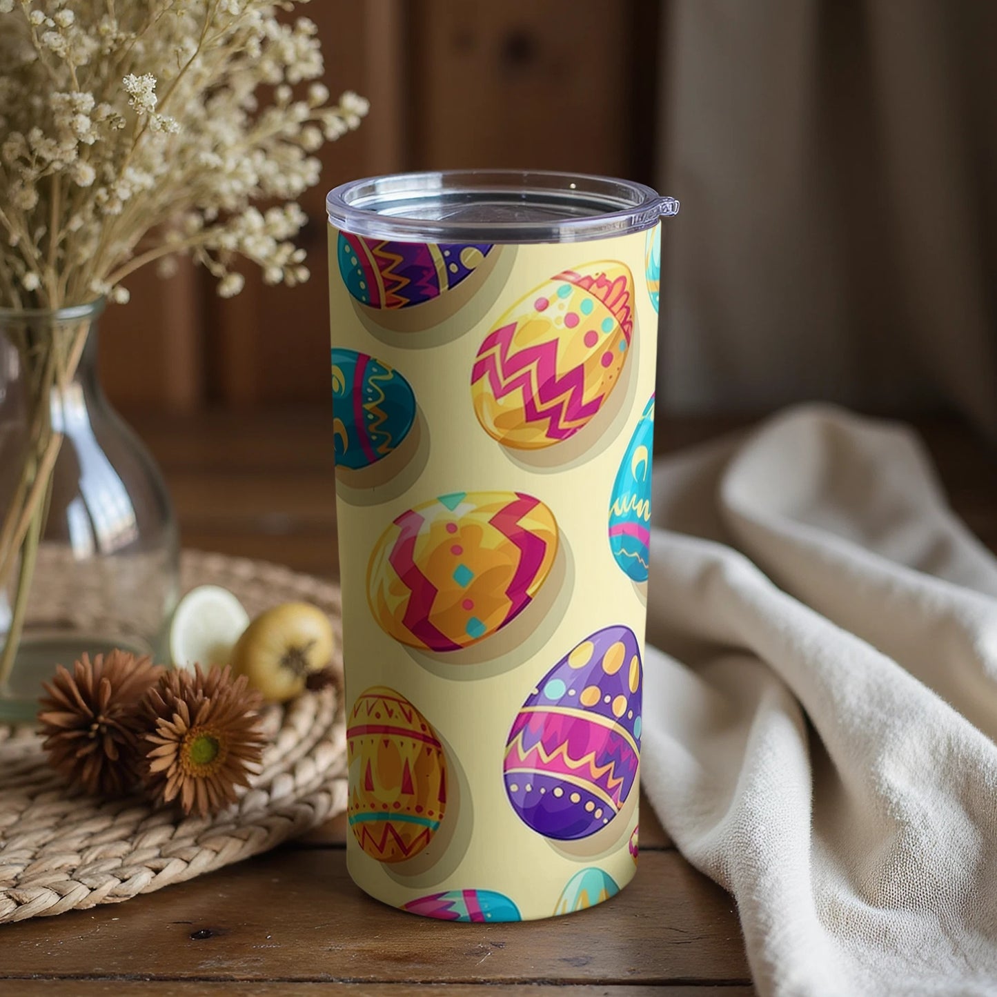 Festive Multicolored Easter Eggs Design Tumbler