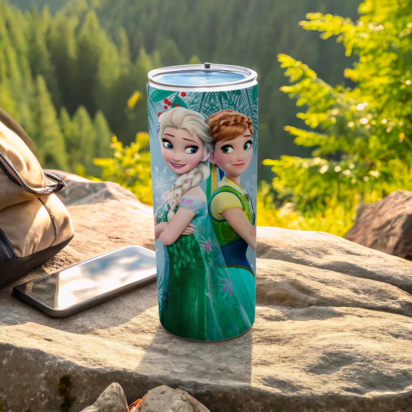 Frozen Characters Elsa and Anna Insulated Tumbler