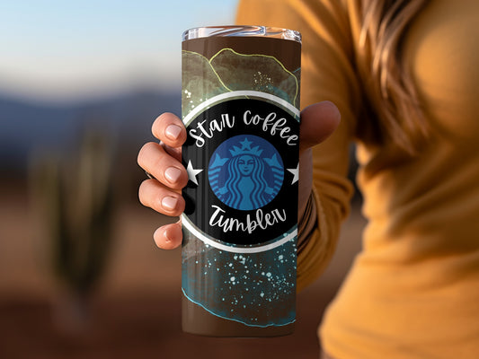 Star Coffee Tumbler with Stylish Design Beverage Holder