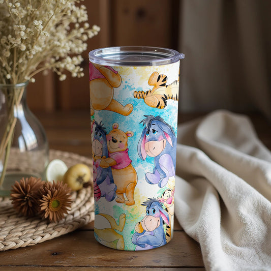 Colorful Disney Winnie the Pooh Friends Insulated Tumbler