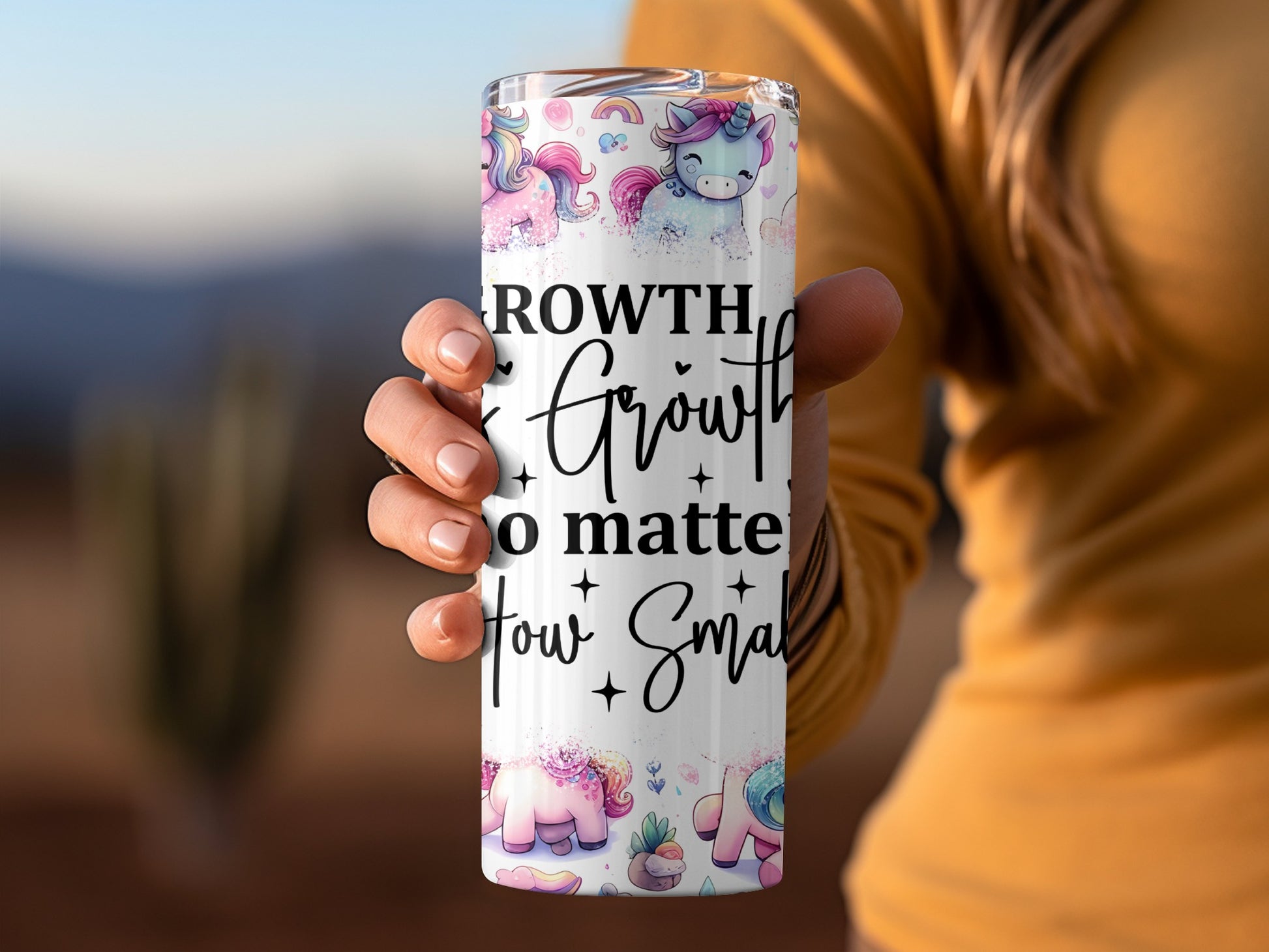 Inspirational Unicorn Growth Quote Insulated Tumbler