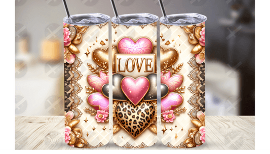 Love and Hearts Valentine Tumbler