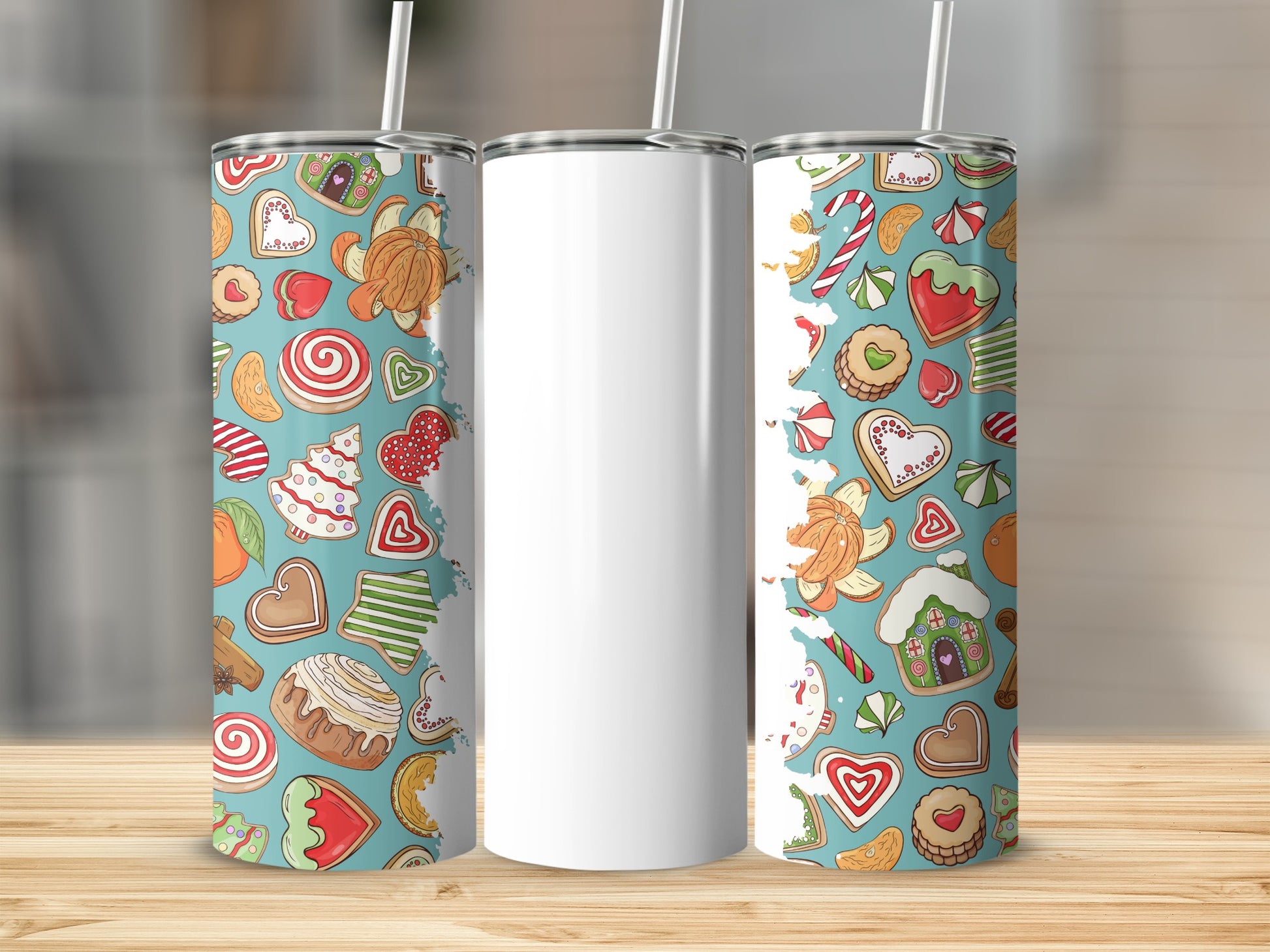 Colorful Festive Holiday Pattern Insulated Tumbler