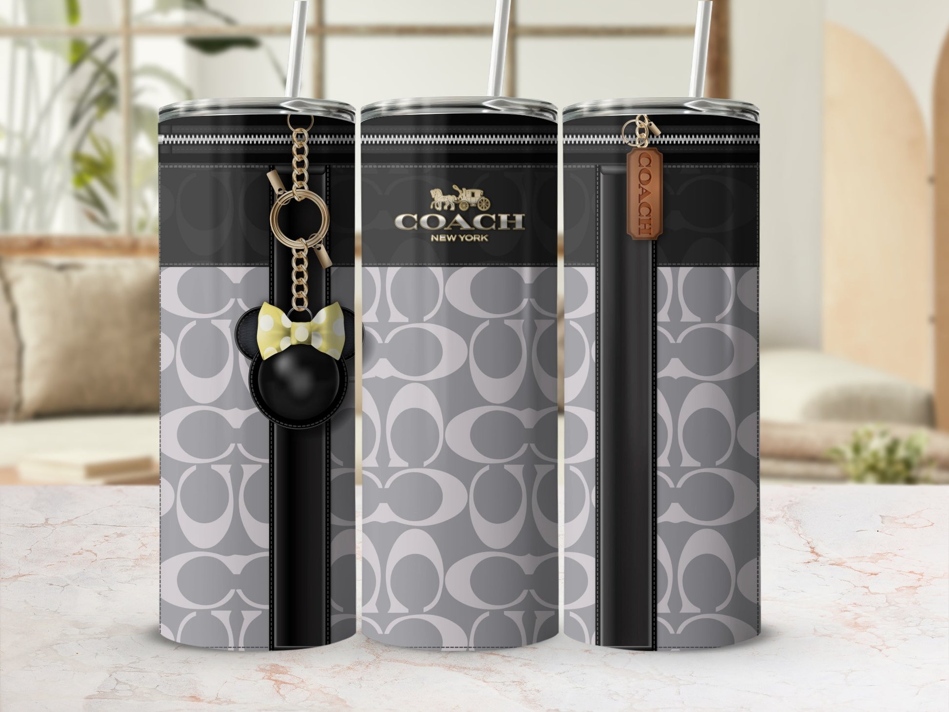 Stylish Coach New York Branded Tumbler Set