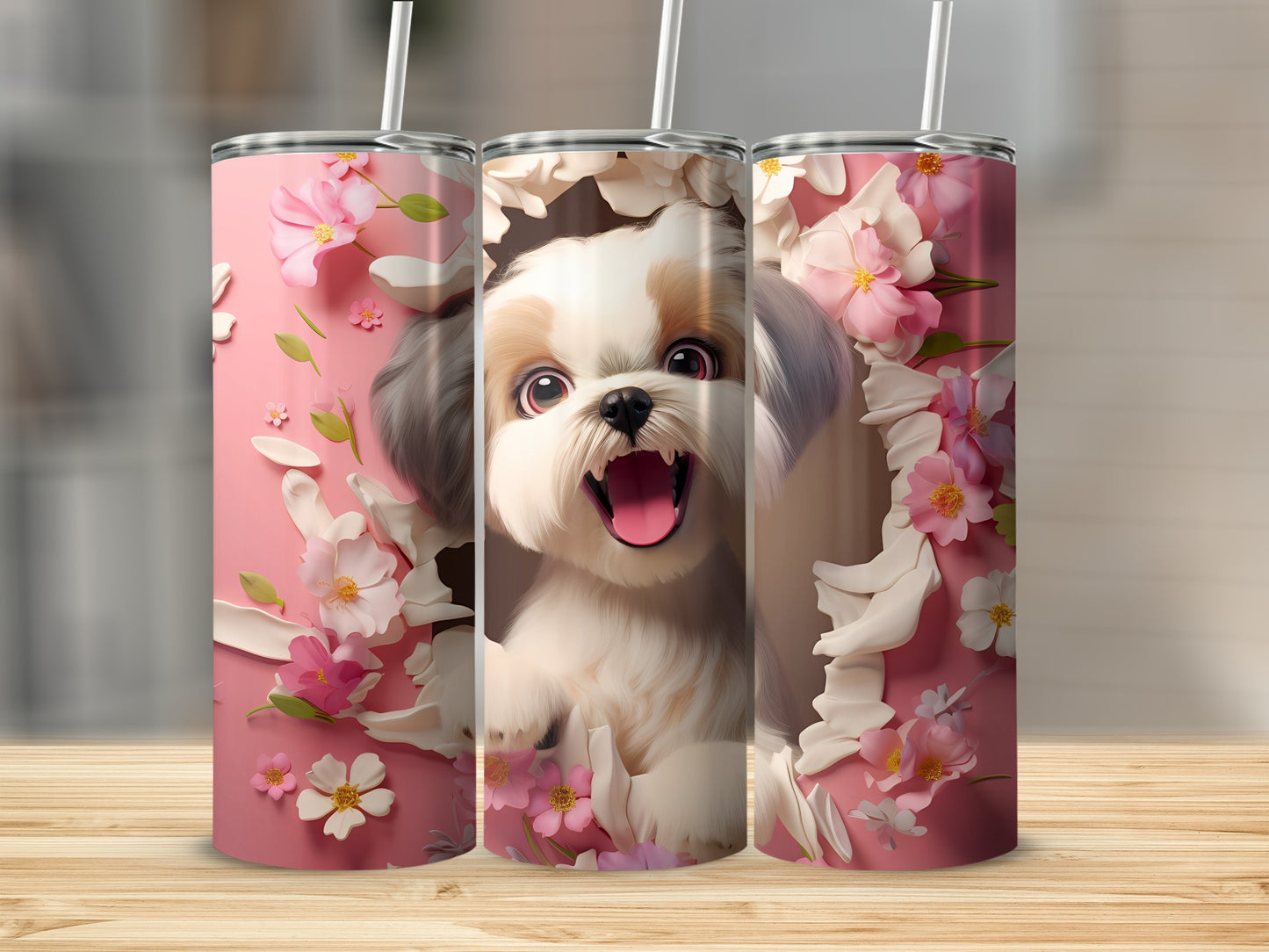 Pink Floral Background Happy Puppy Smile Blossoms product type
Puppy, Dog, Cute Puppy, Happy Dog, Floral Design, Pink Flowers, Blossom, Spring Flowers, Animal Lover, Pet Owner Gift, Tumbler, Drinkware, Custom Tumbler, Unique Gift, Trendy Design, Nature Inspired, Summer Drink, Adorable Pet, Kawaii Dog, Flower Pattern