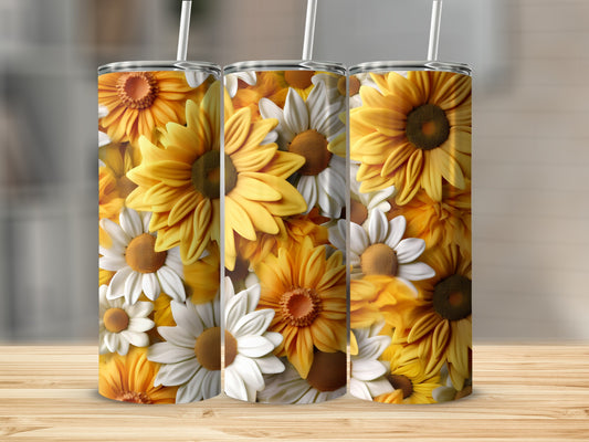 Bright and Cheerful Floral Design Drinkware Accessory