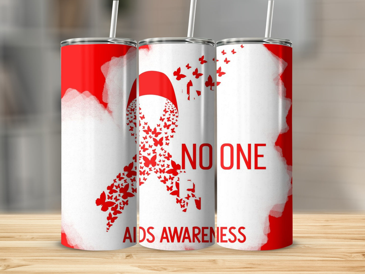 AIDS Awareness No One Tumbler Fight Against HIV/AIDS