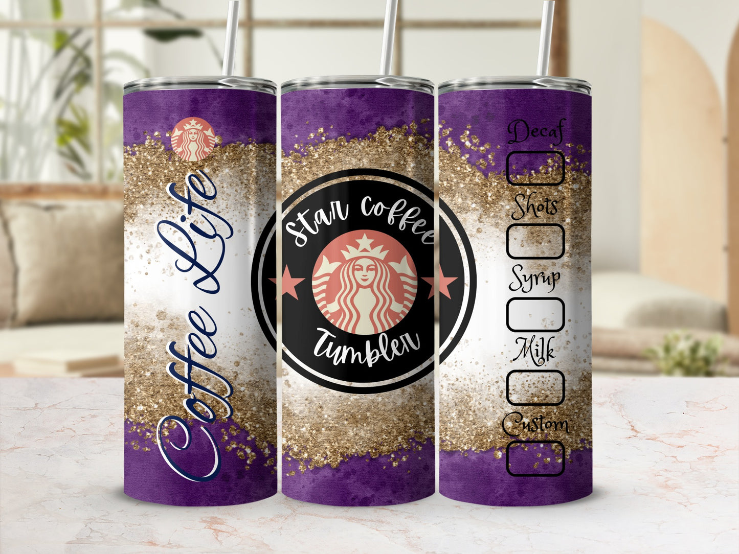 Coffee Life Plus Star Coffee With Decaf Shots Tumblers