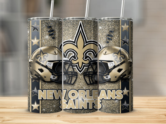 New Orleans Saints Helmets and Logo Design Tumblers
