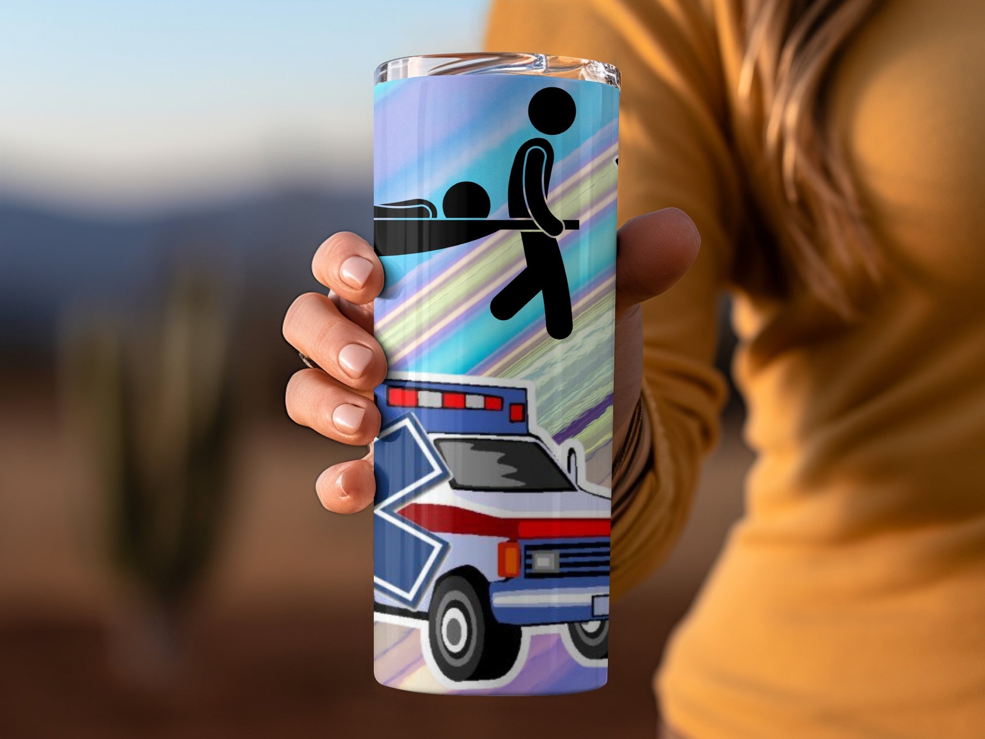 Ambulance and Paramedic Travel Tumbler Design