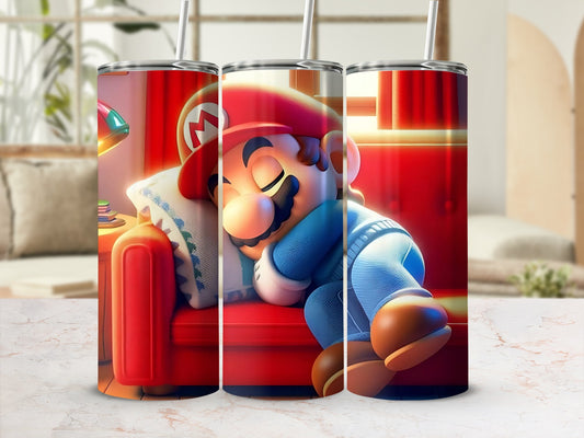 Sleeping Cartoon Character Artwork Stainless Steel Tumbler