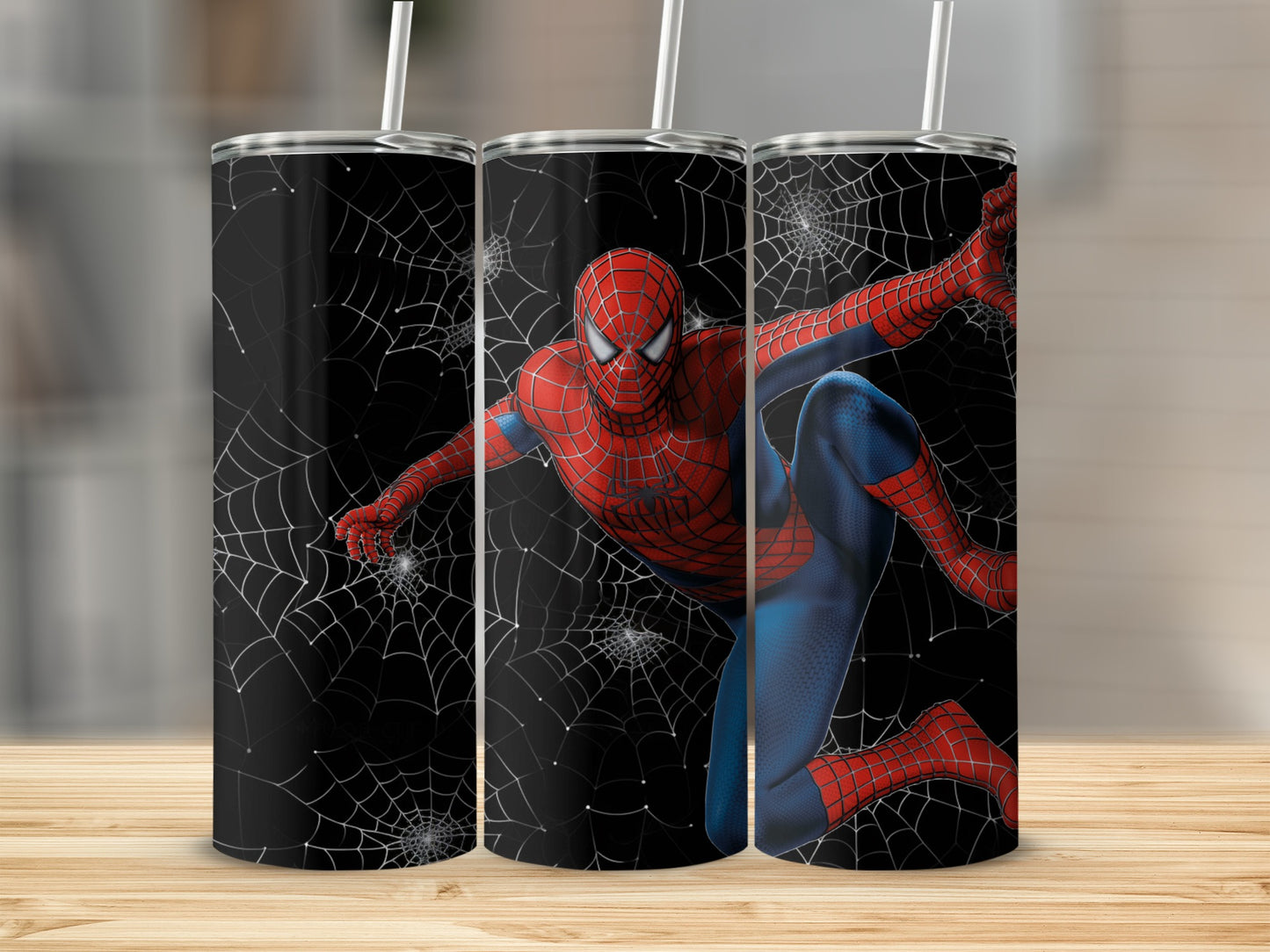 Spider-Man Tumbler with Web Design Black Red Hero