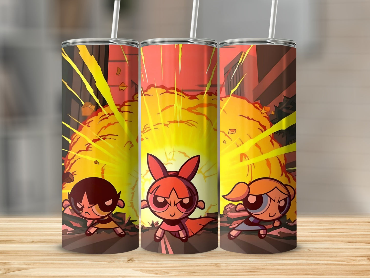 Action-Packed Girls Thermo Water Drink Tumbler Cup
