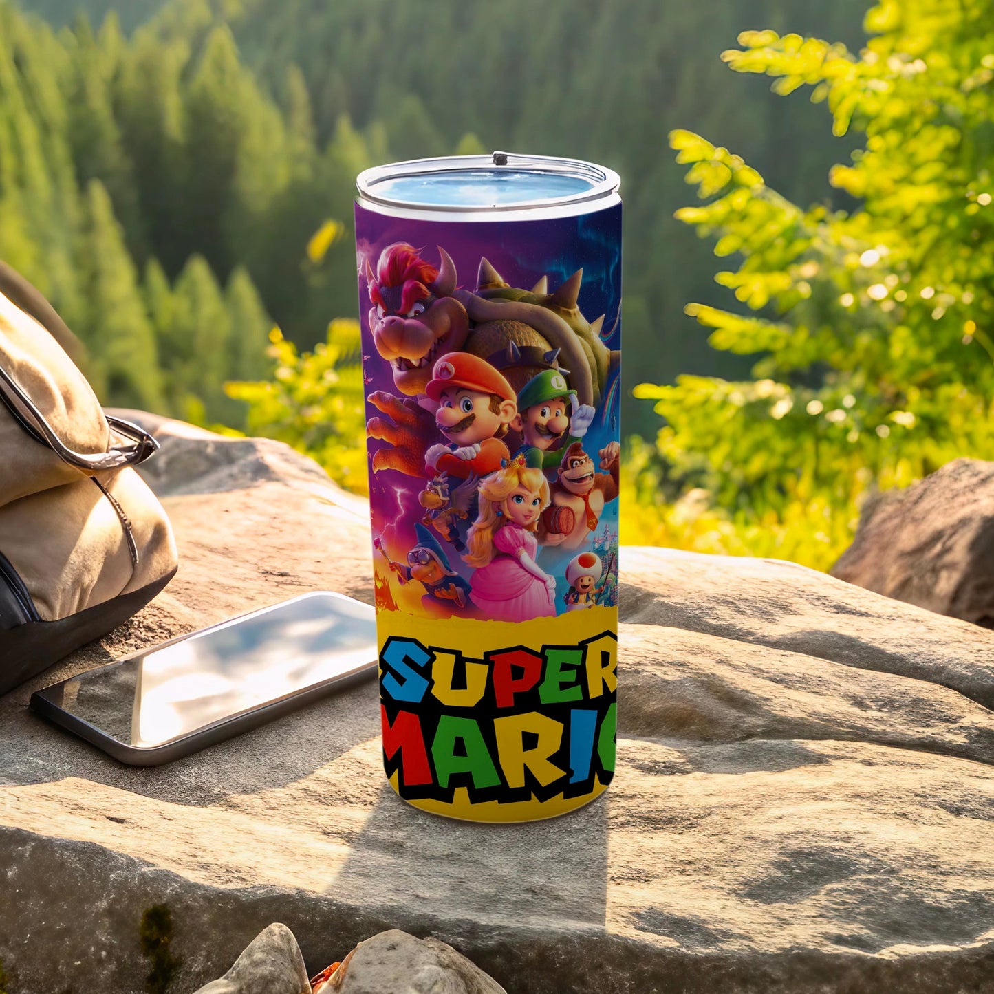 Colorful Super Mario Characters Travel Mug