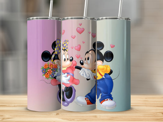 Cute Cartoon Couples Insulated Tumbler Drinkware
