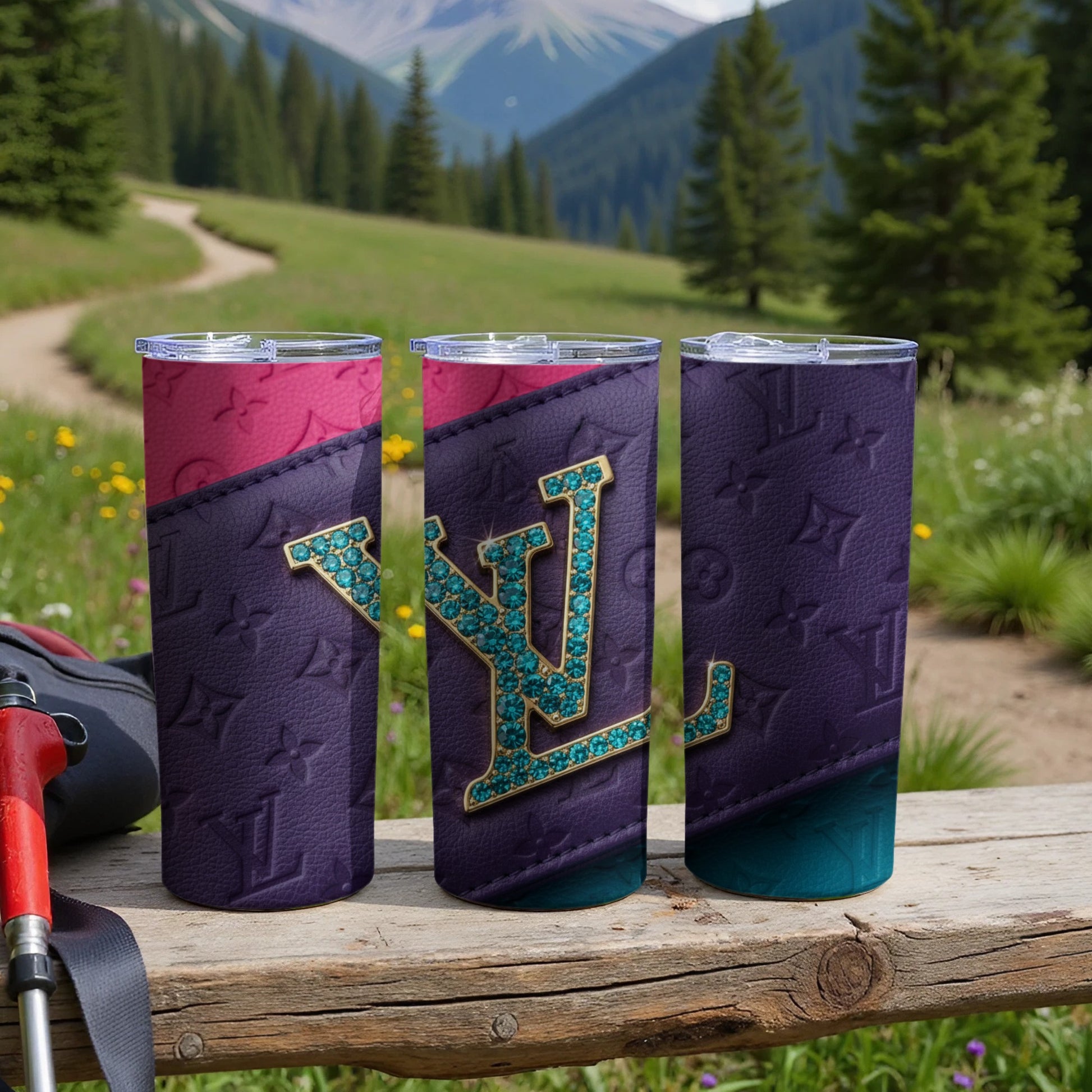 Stylish Designer Inspired Insulated Travel Tumbler Cup