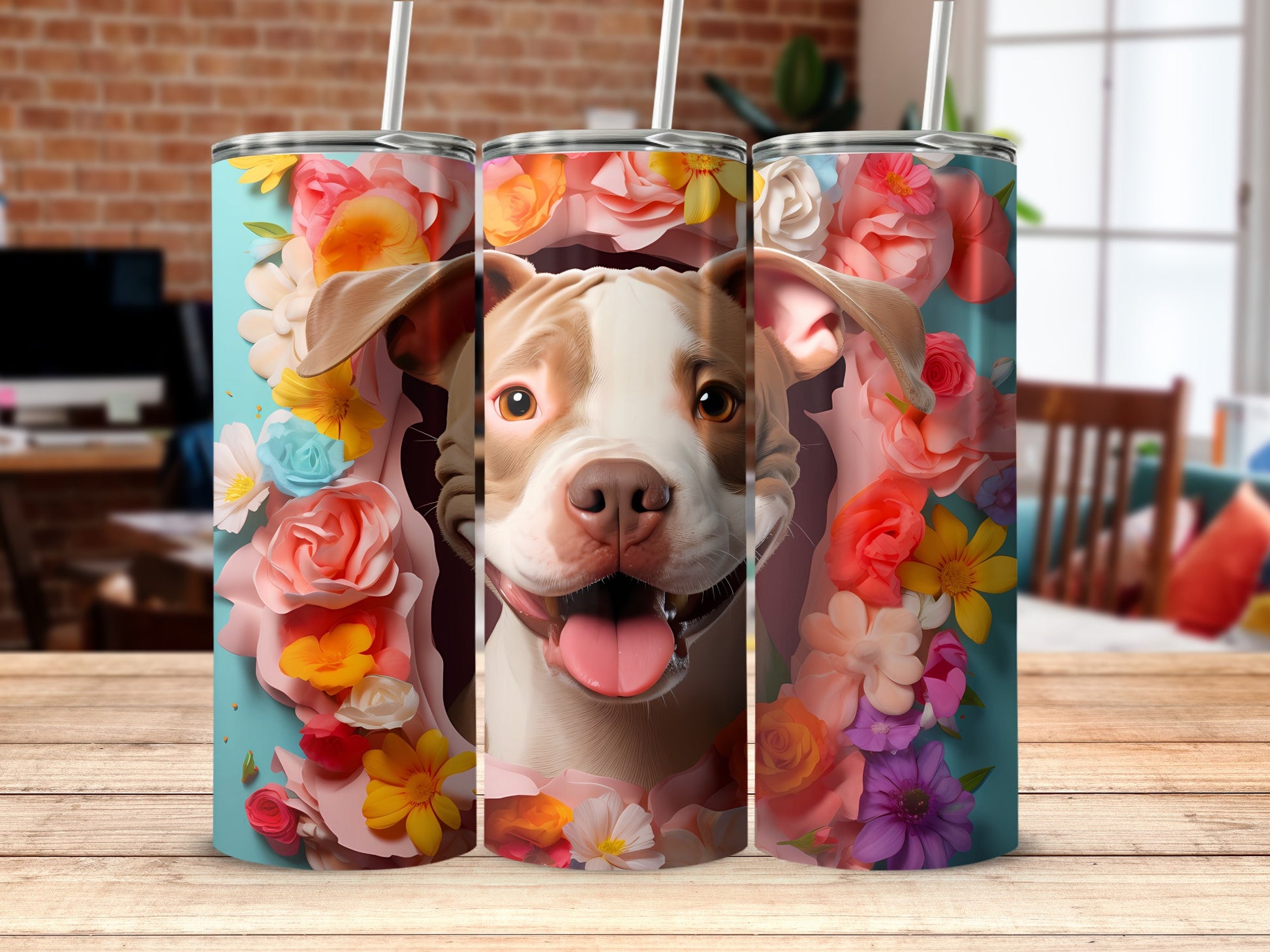 Happy Pitbull Dog Colorful Flowers Tumbler product type
Pitbull dog
Floral design
Colorful flowers
Happy dog
Smiling pitbull
Tumbler
Dog lover
Pet portrait
Flower wrap
Vibrant design
Cute dog
Animal art
Gift idea
Drinkware
Beverage cup
Canine artwork
Blossom pattern
Pitbull mom
Dog dad
Pet themed