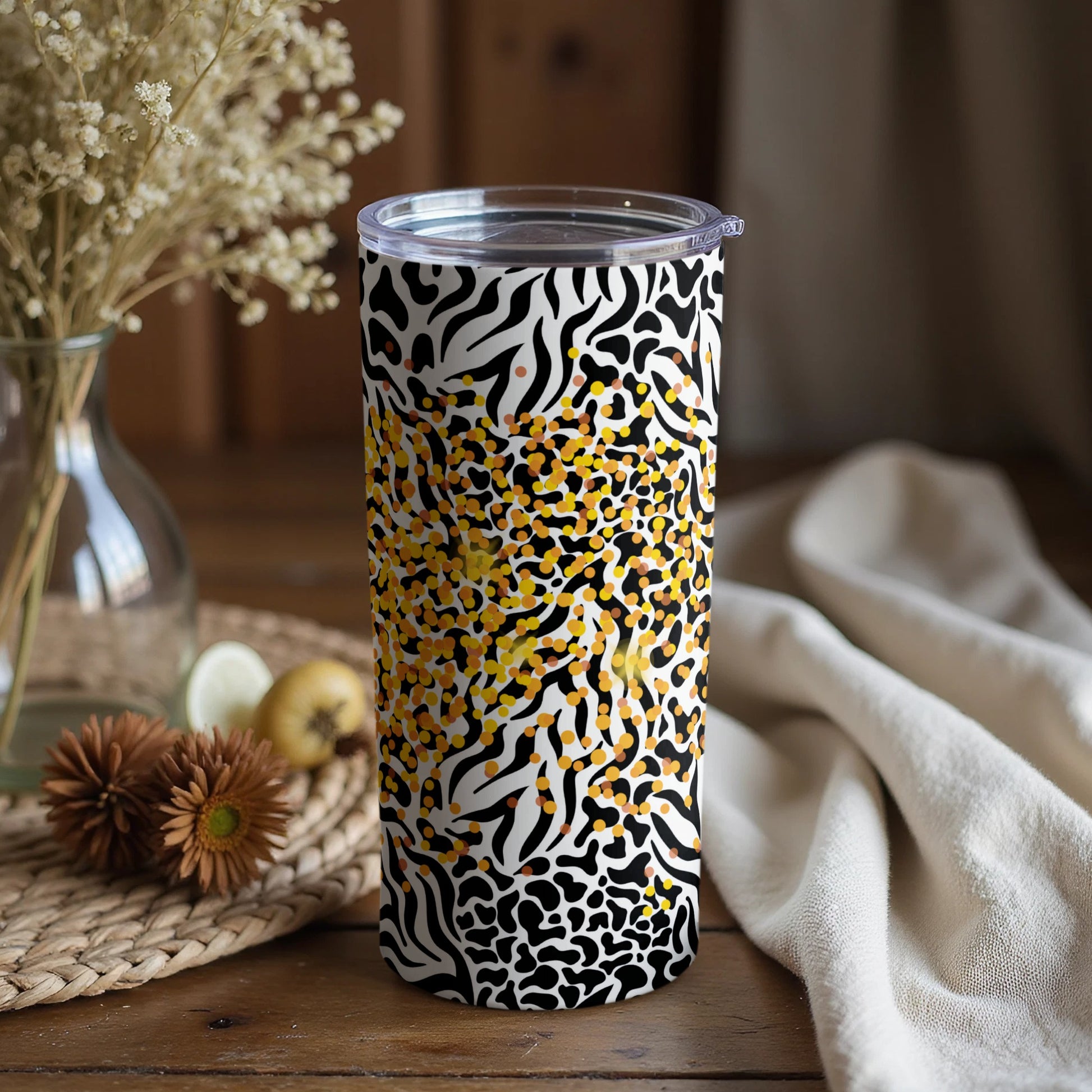 Vibrant Abstract Animal Print Design Tumbler