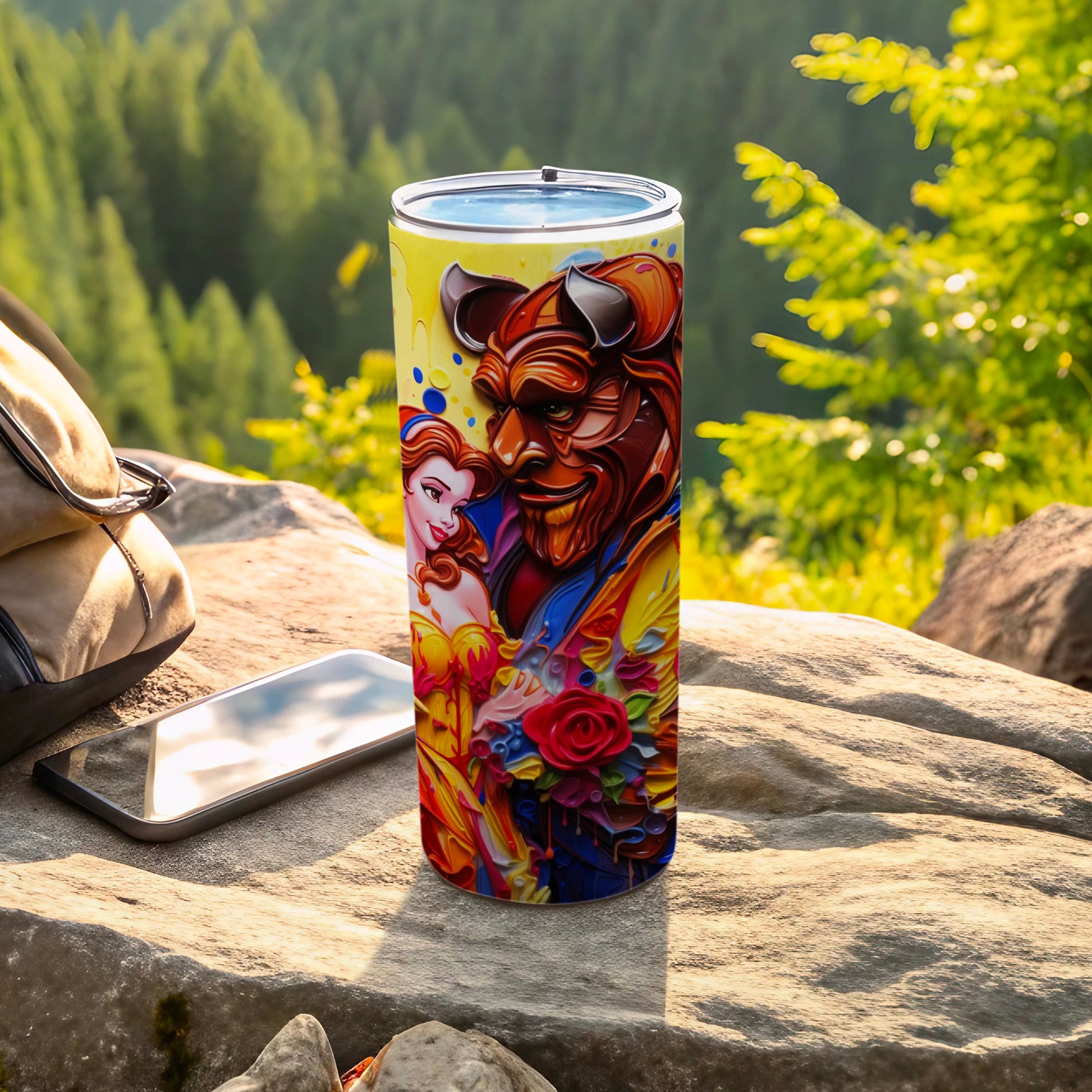Beauty and Beast Insulated Tumbler with Lid 20 oz Cup
