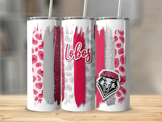 Lobos With Brushstrokes Patterns College Tumblers