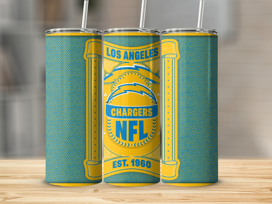 Los Angeles Chargers NFL Est 1960 Team Logo Tumbler