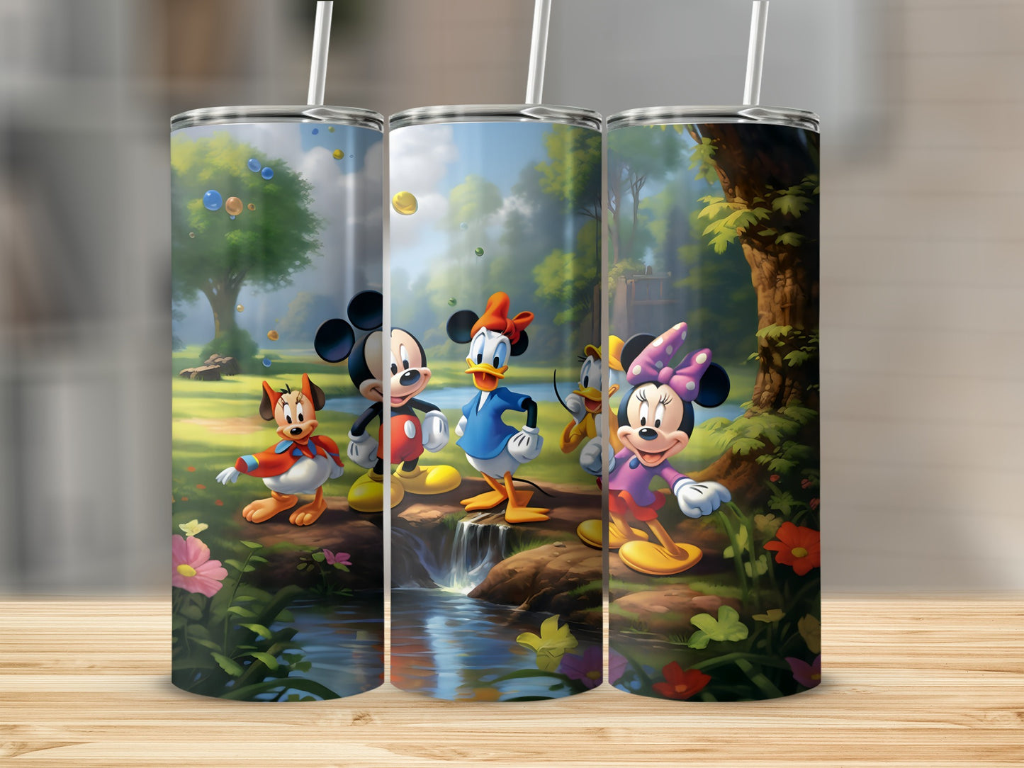 Cartoon Characters Tumbler Set for Kids and Adults
