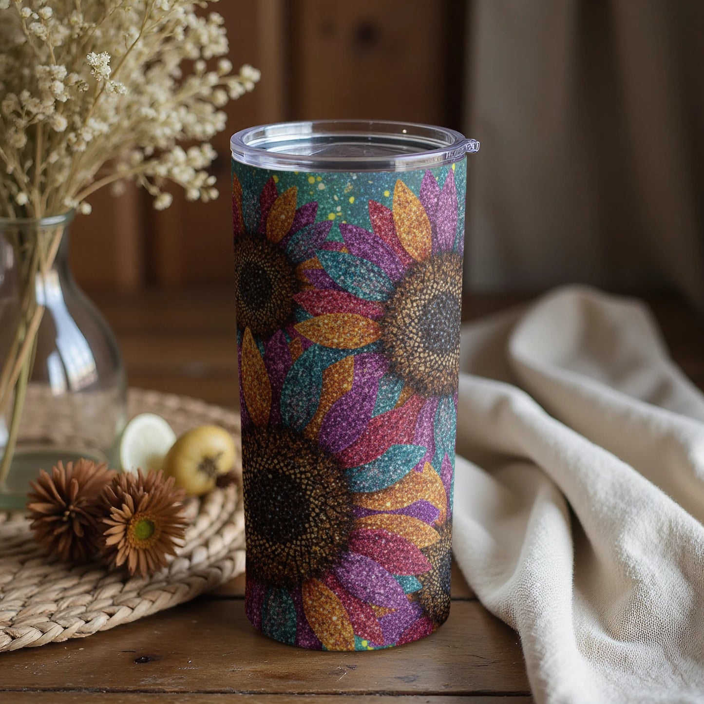Vibrant Sunflower Art Design Insulated Tumbler product