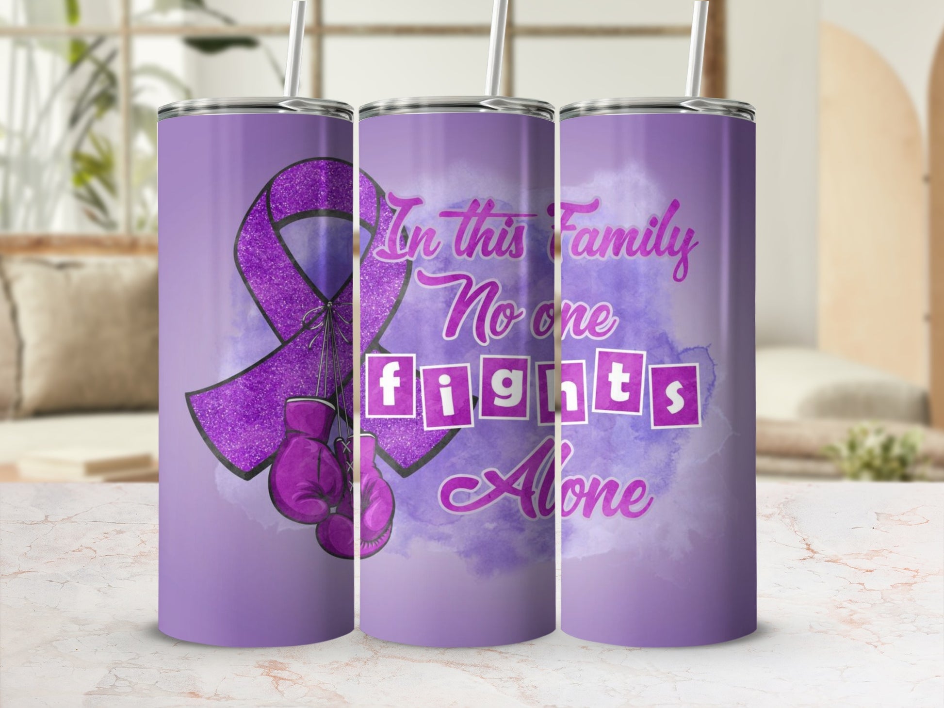 In This Family No One Fights Alone Tumbler