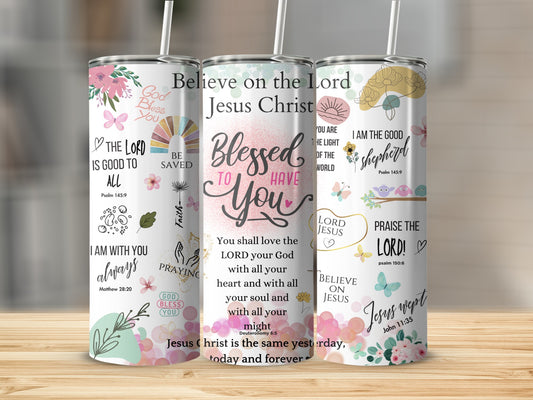 Inspirational Christian Quotes Tumblers for Faithful Living