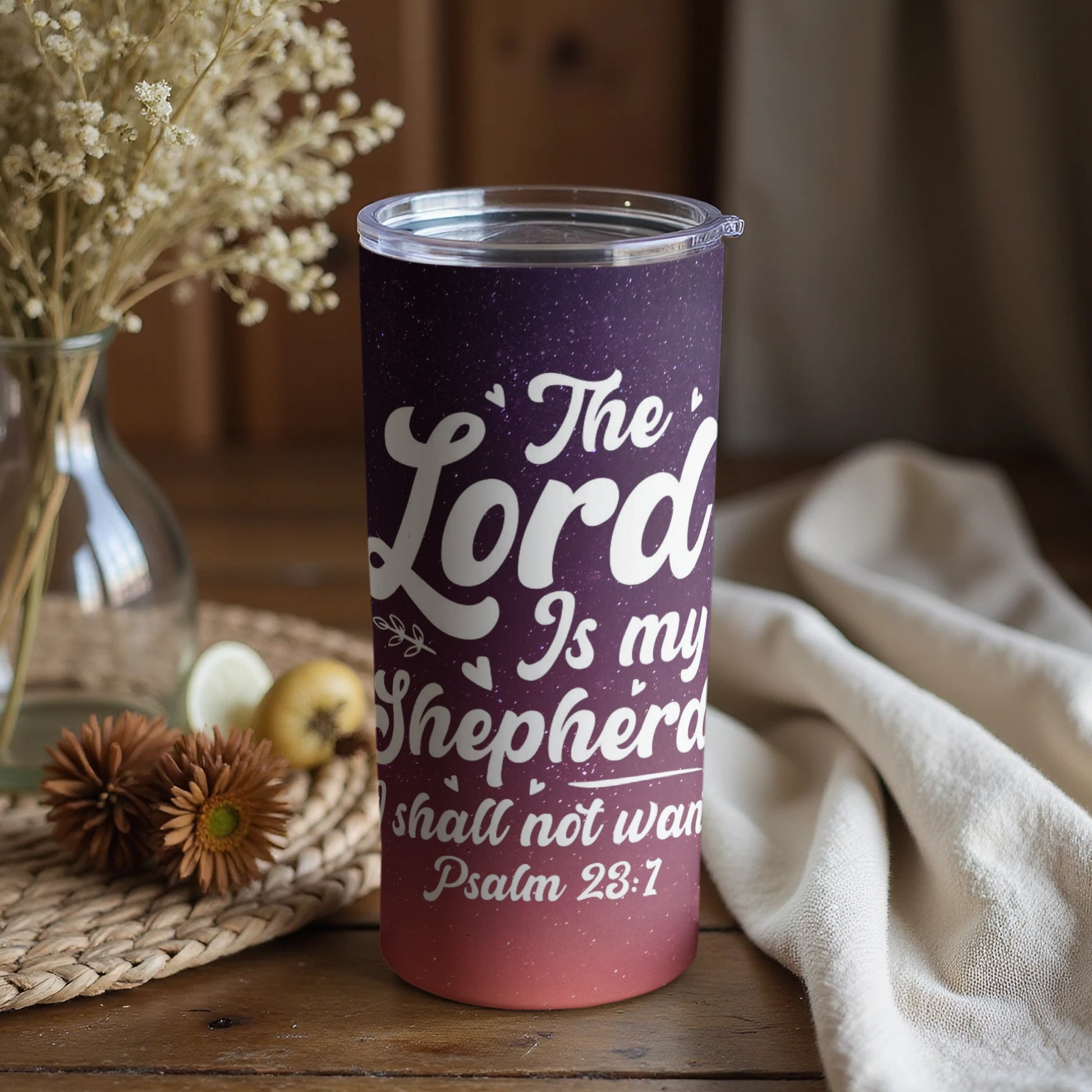 The Lord Is My Shepherd Psalm 23 1 Inspirational Tumbler