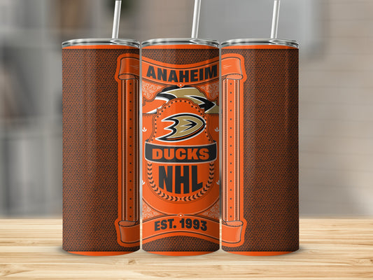 Anaheim Ducks NHL Est 1993 Team Logo Emblem Design Tumbler