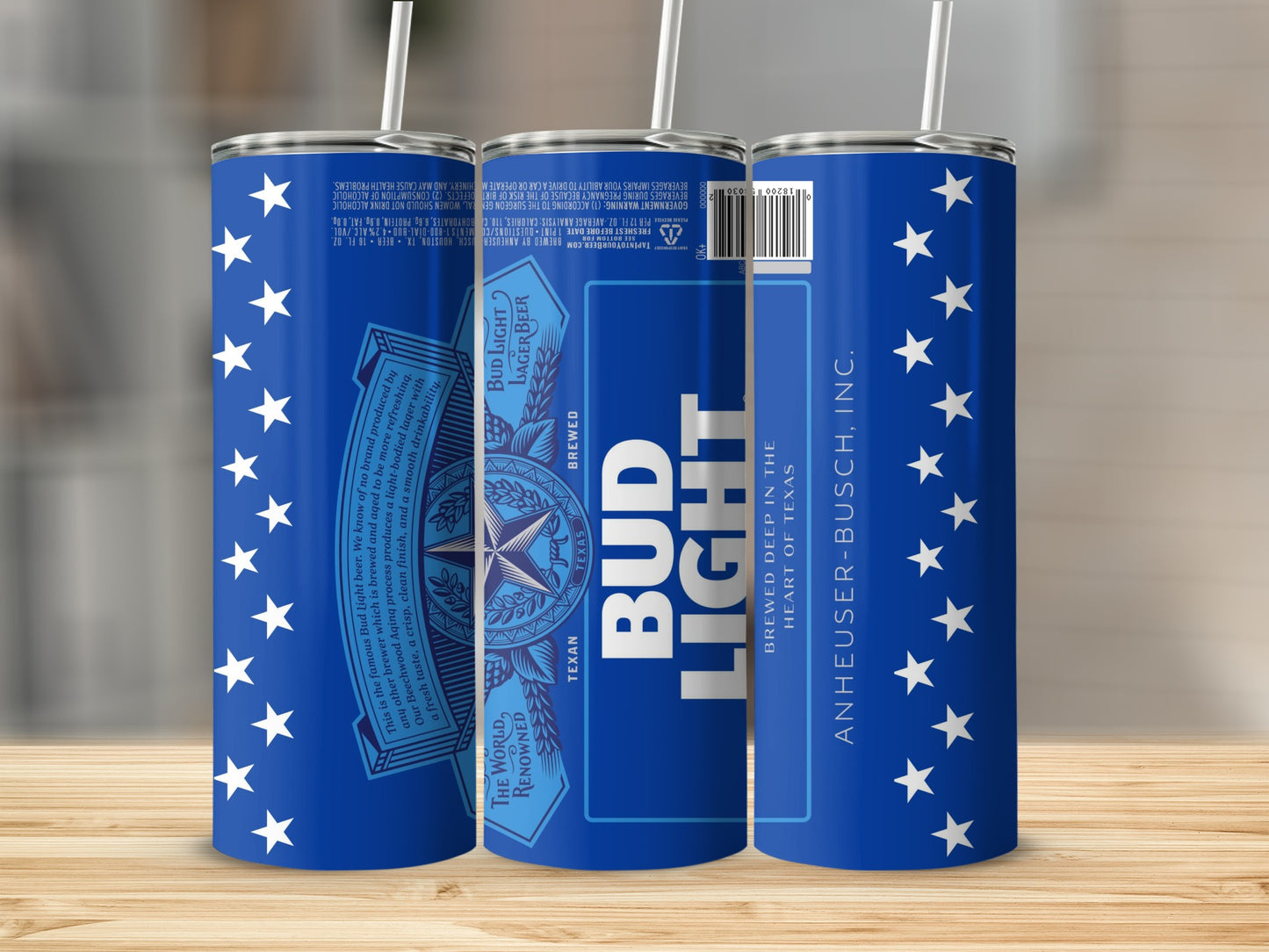 Bud Light Blue Stars Texan Anheuser Busch product type