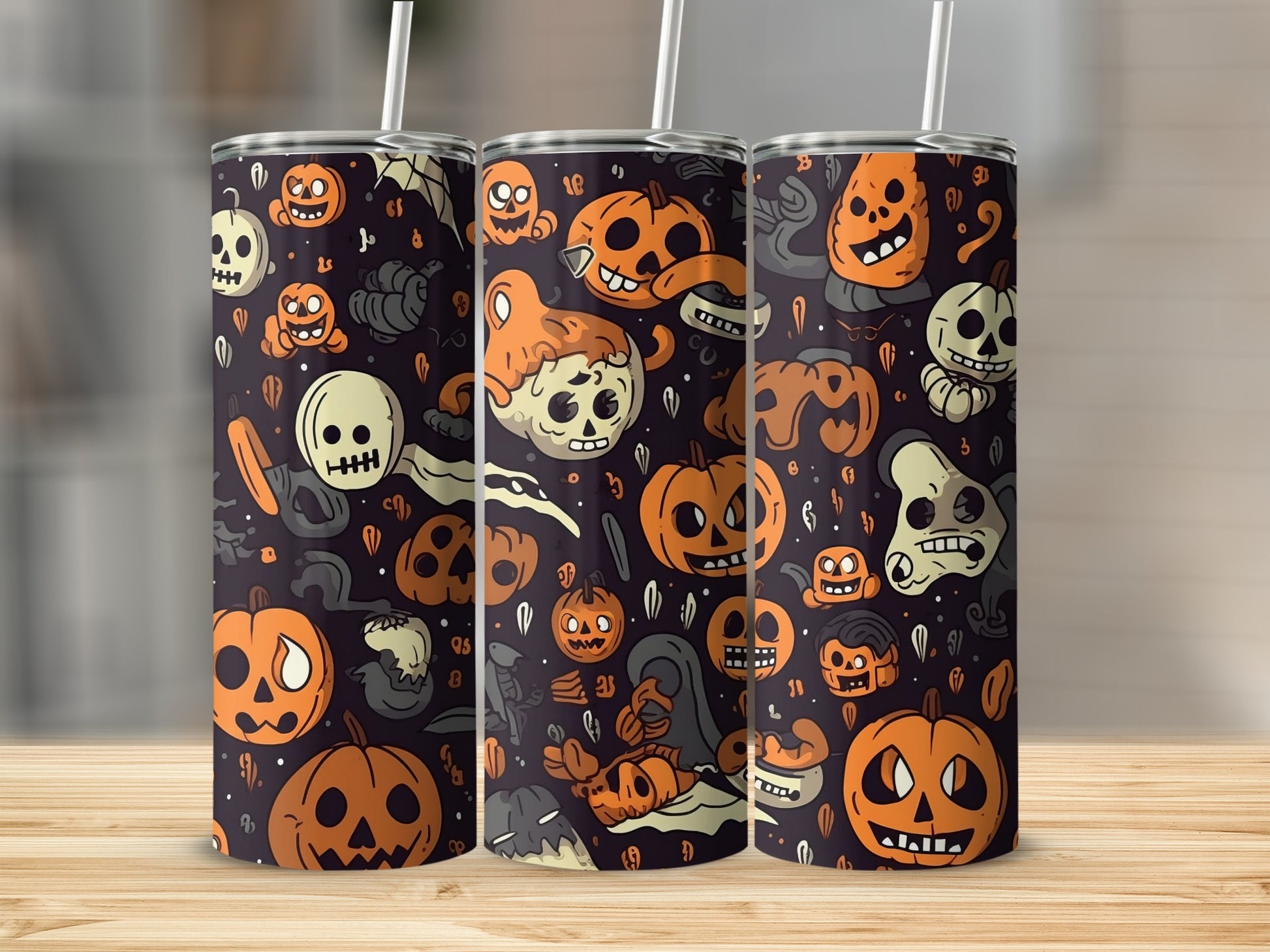 Halloween Themed Jack-o-Lantern Decorations Tumbler